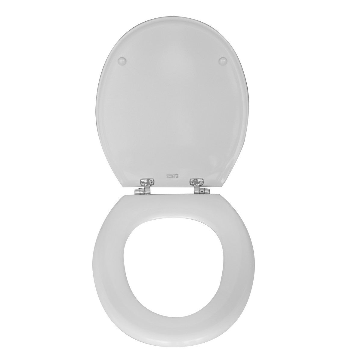 Sedile WC Universale BEMIS CeM in Legno Cerniere Regolabili Bianco Champagne D.X