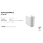 Lavabo Bagno 68cm e Semi Colonna LINPHA Lavandino Ceramica Monoforo Bianco D.X