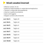 Stivale CANADESE Invernale Nero Impermeabile MAURER Stivali Antiscivolo Uomo VBS