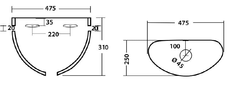 Lavabo Ceramica Bianco Lavello Vaso Bagno WC Bidet Colonna Cassetta LINPHA D.X