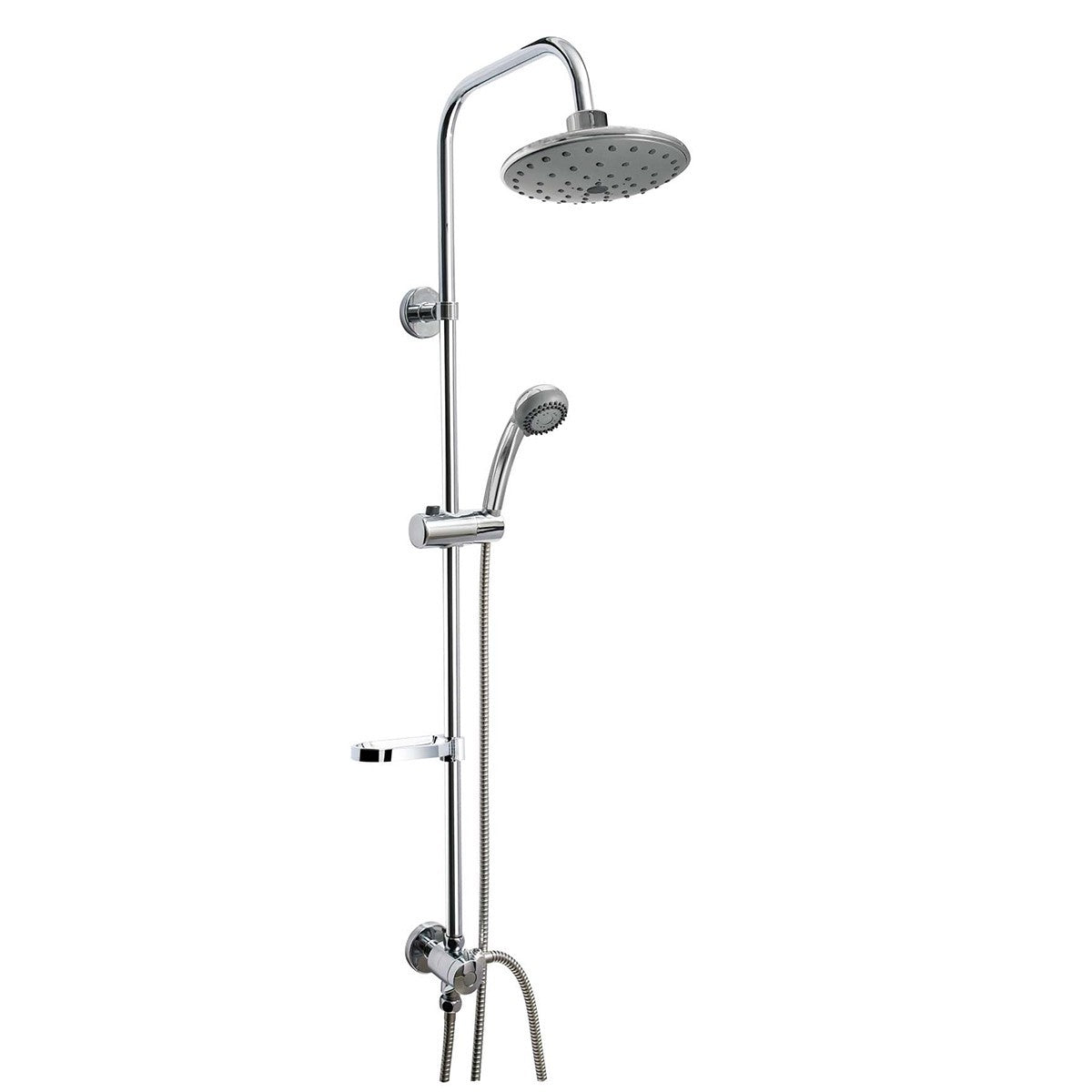 Colonna Doccia KIT COMPLETO Asta Saliscendi Cromata Soffione Doccetta Vasca D.X