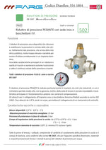 Riduttore Di Pressione FARG Con Sede INOX e Bocchettoni FF 1/2" 3/4" 1" D.X