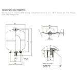 Sfera Autoclave Verticale Con Membrana EPDM Vaso IKARO 2 5 8 12 19 24 Litri D.X