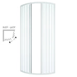 Cabina Box Doccia CIRCOLARE Pvc Apertura Soffietto Laterale R38 Centrale R55 D.X