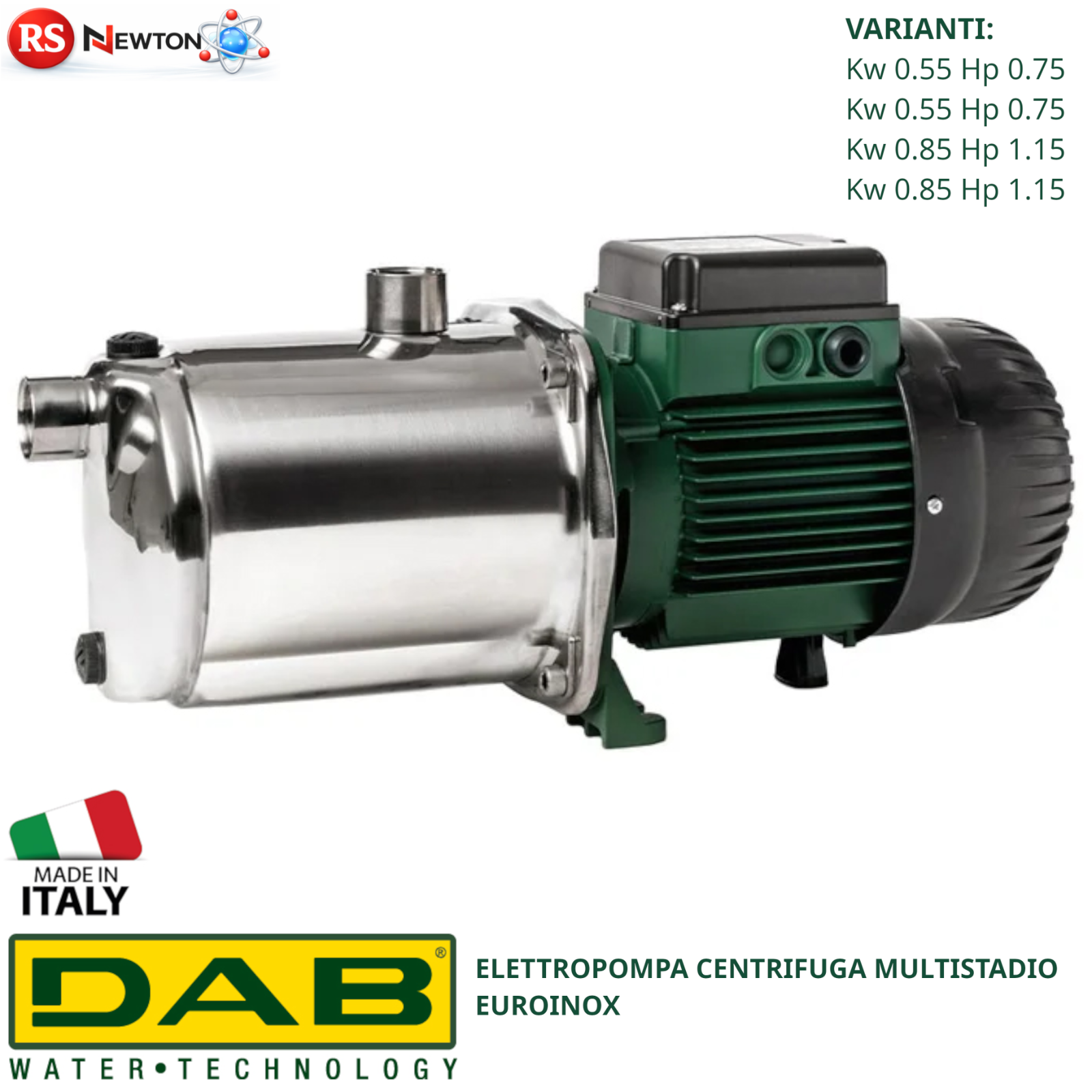 Elettropompa Multistadio DAB Acciaio Inox 0,75 1,15 HP Autoadescante Silent D.X