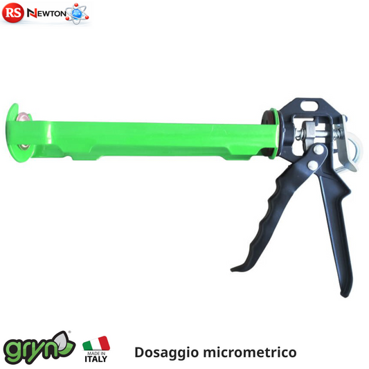 Pistola per Silicone Professionale GRYN Dosaggio Micrometrico Ergonomica D.X