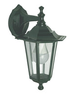 Lanterna Esterno Bassa Nero Verde Vintage Lampada Alluminio Giardino Parete VBS