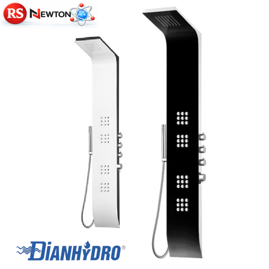 Pannello Colonna Doccia Multifunzione Bianco Opaco Nero Soffione Doccetta D.X