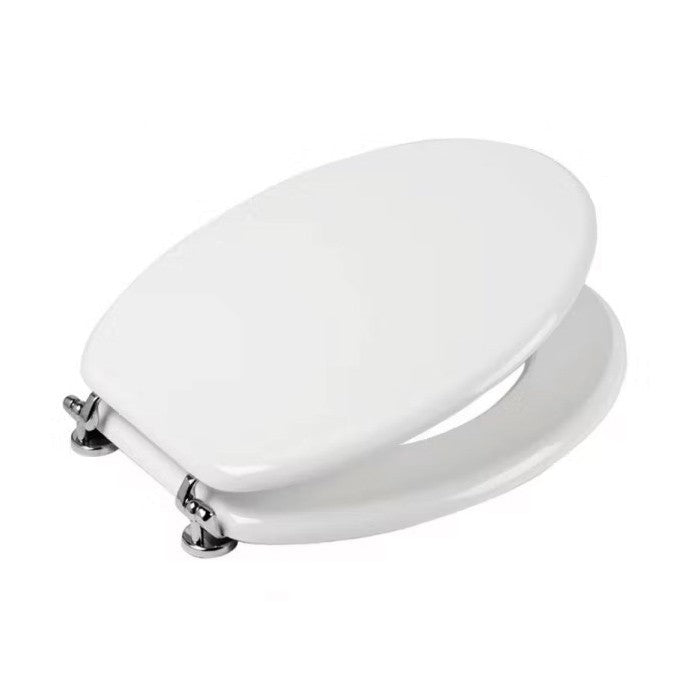 Sedile WC Universale in Legno MDF CopriWater Cerniere Acciaio Regolabili D.X