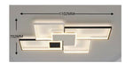 Plafoniera LED Moderna 186W Dimmerabile Telecomando Lampadario Bianco Nero V.L