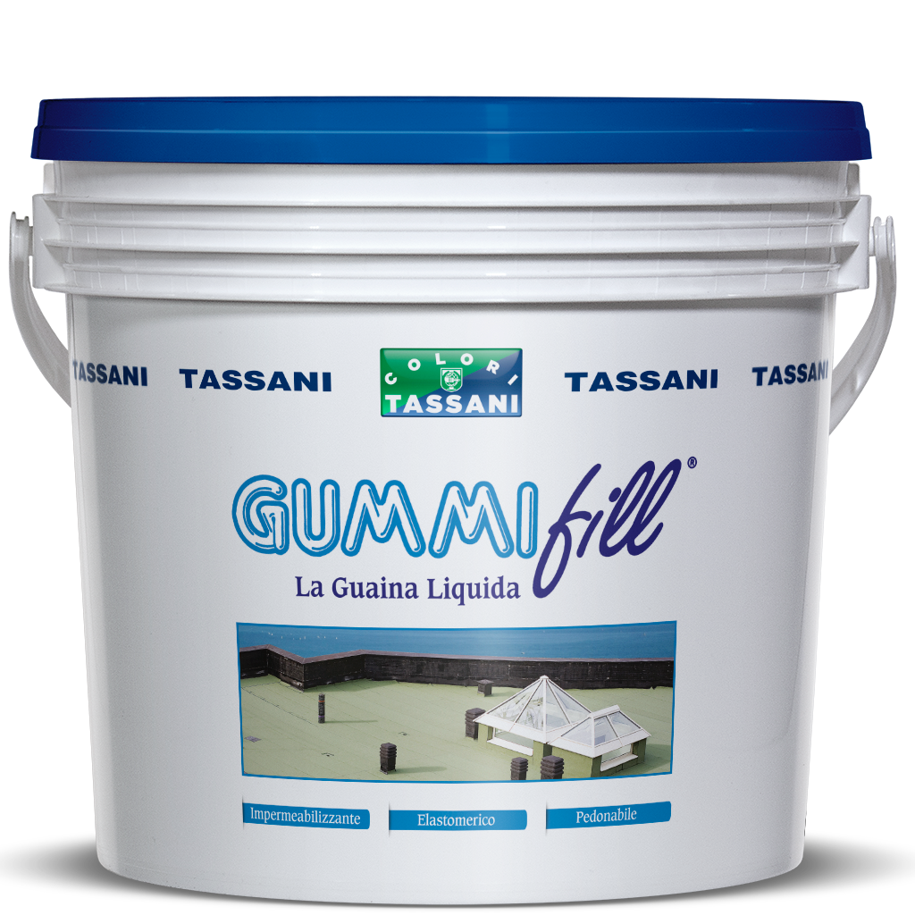 GUMMIFILL IMPERMEABILIZZANTE ELASTOMERICO  PEDONABILE COLORE GRIGIO 4 LITRI