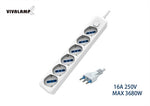 MULTIPRESA CIABATTA 6 POSTI  SCHUKO 10/16A Max3680W