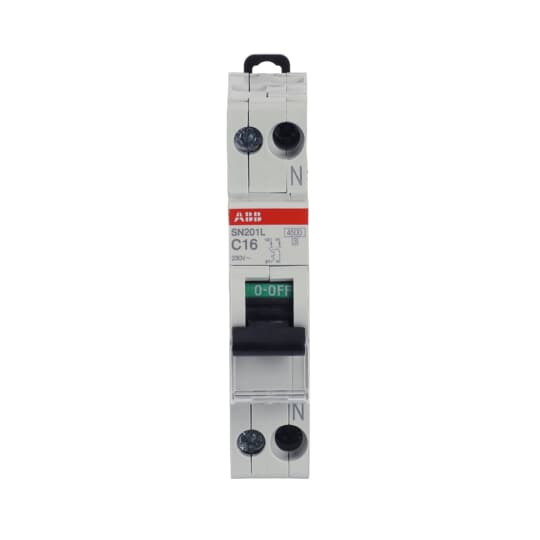 ABB magnetotermico 1 modulo 1P+N 4,5KA 16A SN201LC16
