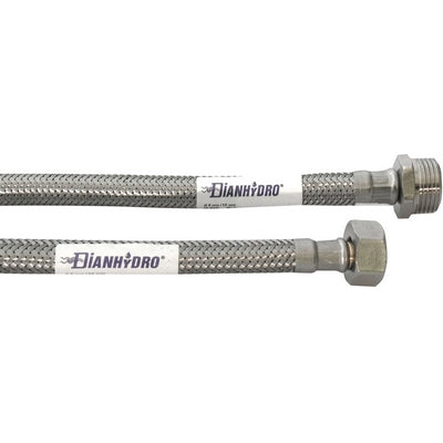 FLESSIBILE IN ACCIAIO INOX AISI 304 MODELLO NORMALE CM 40  1/2F. X 1/2M