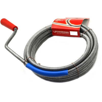 DISOTTURATORE STURATUBI SPIRALE CON MANOVELLA 3 METRI  ROTHENBERGER