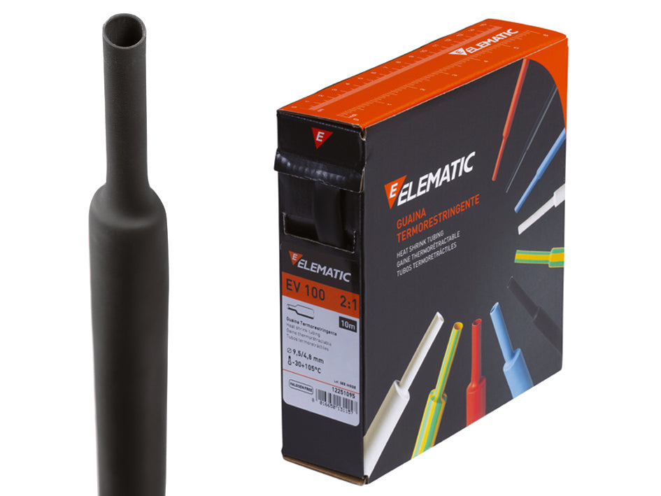 GUAINA TERMORESTRINGENTE NERA ELEMATIC MM 12.7/6,4