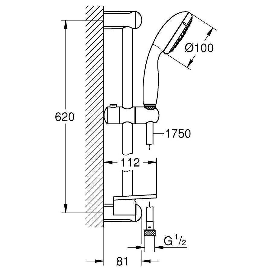 SALISCENDI DOCCIA MODELLO NEW TEMPESTA GROHE