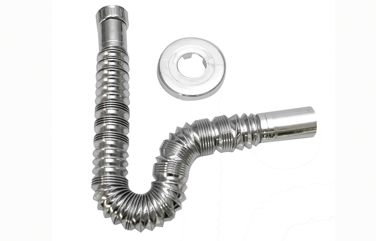 TUBO ESTENSIBILE/COMPRIMIBILE CROMATO CON ROSONE