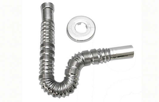 TUBO ESTENSIBILE/COMPRIMIBILE CROMATO CON ROSONE