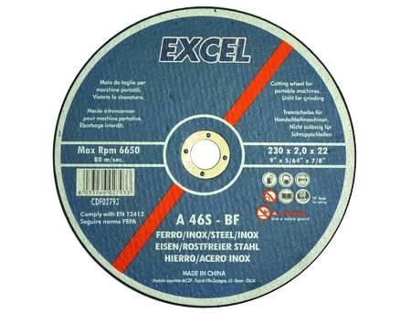 DISCHI DA TAGLIO SOTTILE CENTRO PIANO PER FERRO/INOX Ø MM.230 SPESSORE 2,0