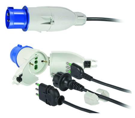 ADATTATORE INDUSTRIALE SPINA 2 POLI + TERRA 16A PER PRESA SCHUKO IP44 FANTON