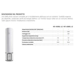 Scaldabagno a Legna ed Elettrico ATON 80L Verticale Boiler Acqua Calda Bagno D.X