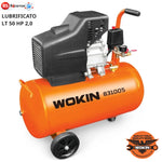 Compressore Aria WOKIN 831005 50L 2HP 1,5kW 8Bar Lubrificato Auto Moto Gomme V.X