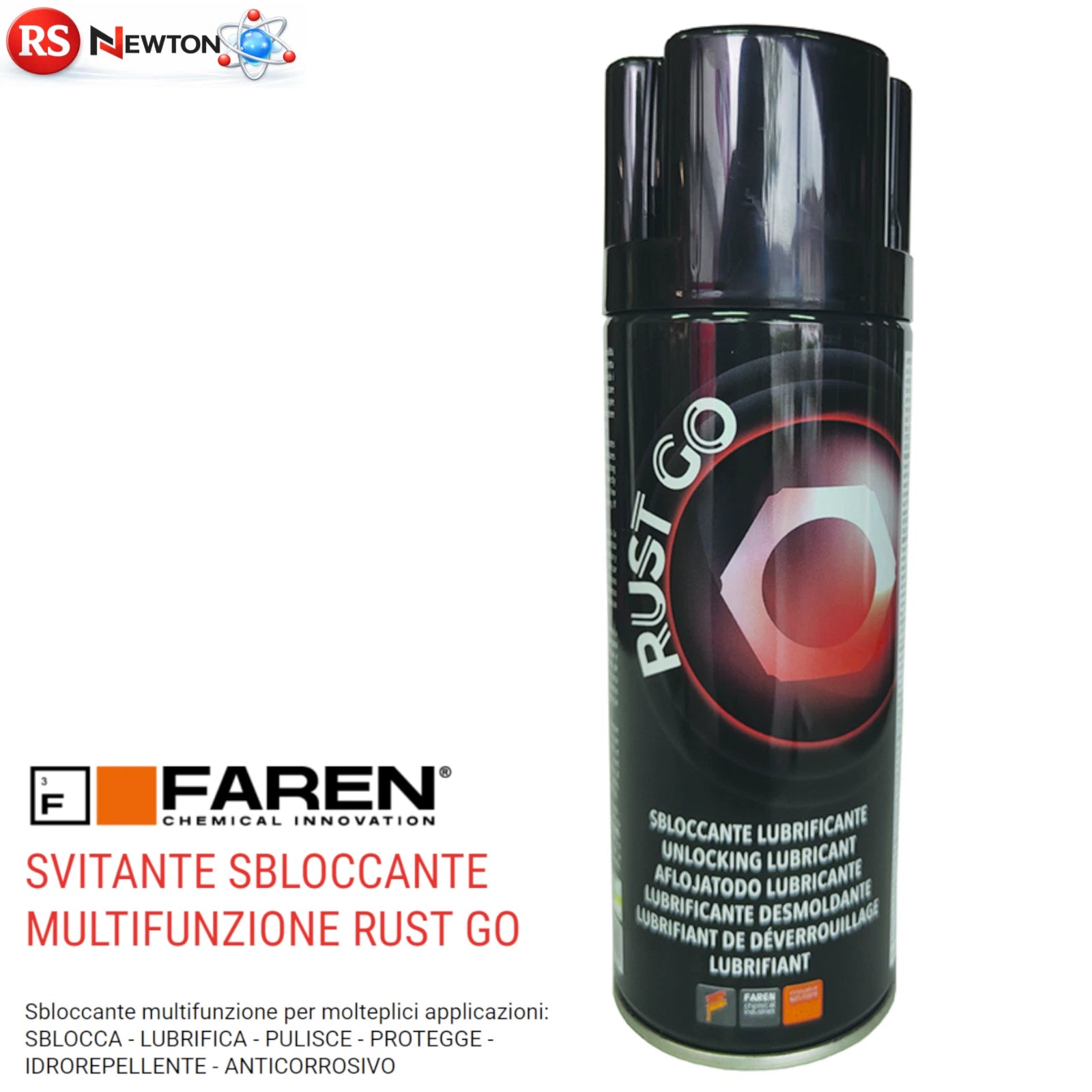 Faren Rust Go Svitante Sbloccante Spray Lubrificante Antiruggine Multiuso VBS