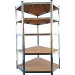 Scaffale Angolare Garage Workit Zincato 5 Ripiani MDF 90x90x180 cm 875 kg V.X