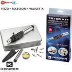Saldatore a Gas Micro Ricaricabile KEMPER 12100 Kit Piezo con Accessori V.X