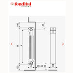 Radiatore Alluminio FONDITAL Termosifone 3-10 Elementi Interasse 350-800 mm D.X