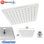 Soffione Doccia Quadrato Moderno 20x20cm Cromato Con Sistema Anticalcare D.X