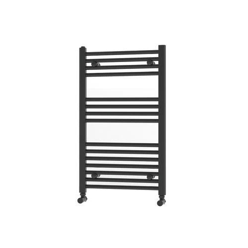 Termoarredo Dritto Scaldasalviett<wbr/>e Bagno Radiatore Bianco Nero Cromo H 80cm D.X