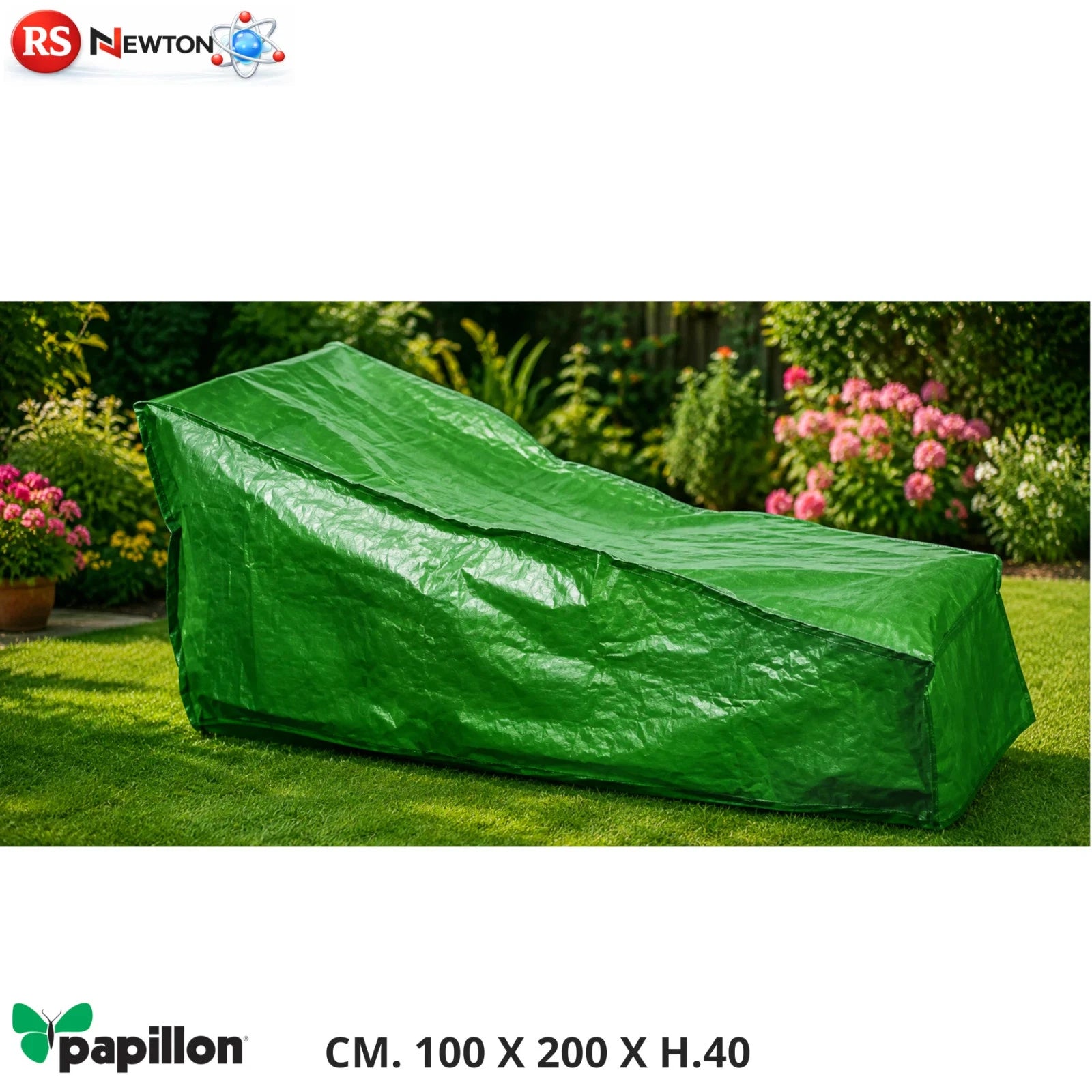 Copertura Lettino Giardino 1x2 M Telo Impermeabile Polietilene Anti Pioggia VBS