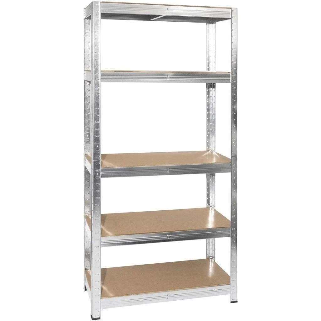 Scaffale Workit Zincato 5 Ripiani MDF 90x40x180 cm Portata 175 kg Scaffali V.X
