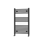 Termoarredo Dritto Scaldasalviett<wbr/>e Bagno Radiatore Bianco Nero Cromo H 80cm D.X