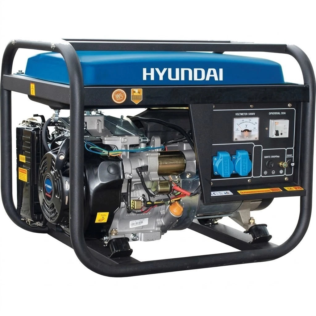 Generatore di Corrente Hyundai 65126 5000W Benzina AVR 230V 4 Tempi Euro 5 V.X