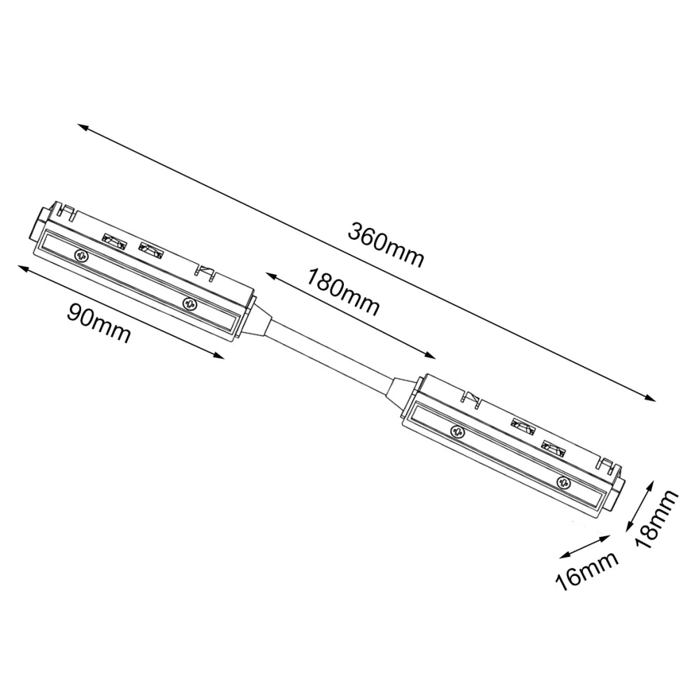 Faretto LED a Binario Monofase 1 1,5 2 Metri Lampada Spot Orientabile Soffitto