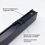 Faretto Kit Binario Magnetico 48V Completo LED Faretti Sospesi Incasso Soffitto