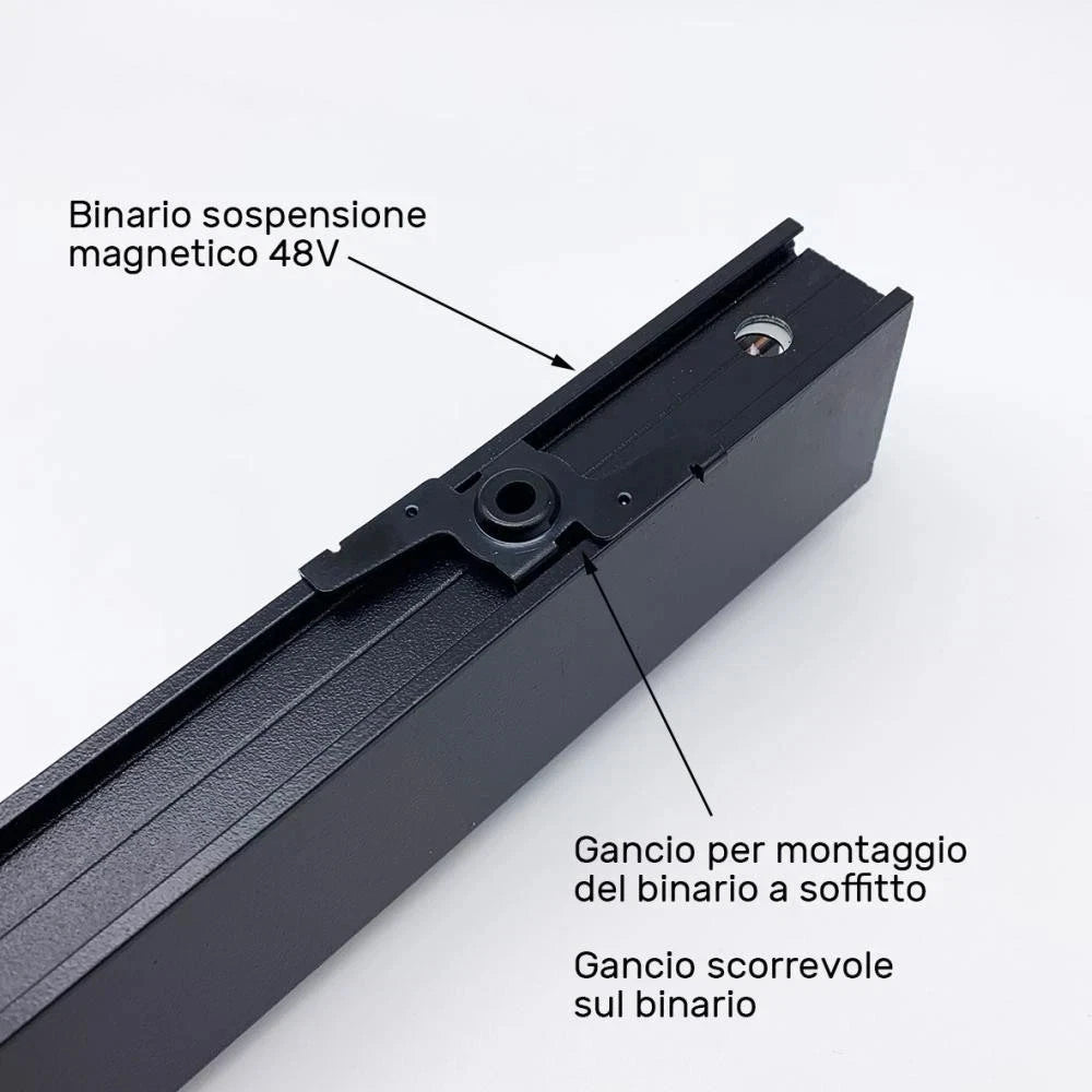 Faretto Kit Binario Magnetico 48V Completo LED Faretti Sospesi Incasso Soffitto