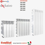 Termosifone Alluminio FONDITAL Radiatore 3-10 Elementi Interasse 350-800 mm D.X