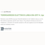Termoarredo Elettrico 300W Scaldasalviett<wbr/>e Bagno Bianco 50cm On Off Acciaio D.X