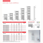 Termoarredo Elettrico ZEHNDER Scaldasalviett<wbr/>e Bagno Bianco Cromo 300W-1000W D.X