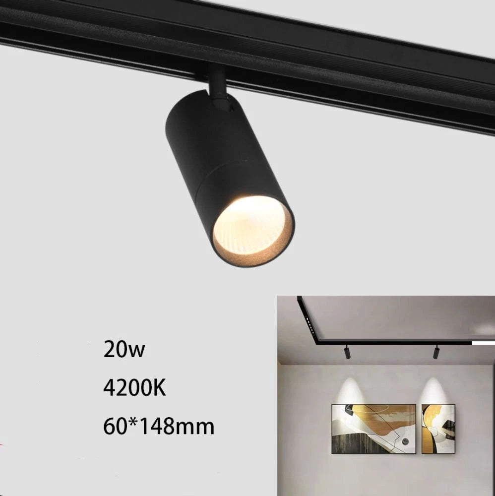 Faretto Kit Binario Magnetico 48V Completo LED Faretti Sospesi Incasso Soffitto