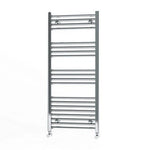 Termoarredo Dritto Scaldasalviett<wbr/>e Radiatore Bagno Bianco Nero Cromo H 112cm D.X