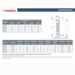 Radiatore Alluminio FONDITAL Termosifone 3-10 Elementi Interasse 350-800 mm D.X
