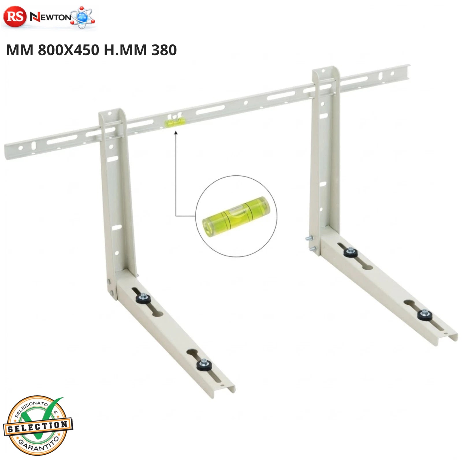 Staffe Climatizzatore 80x45xH38 Acciaio TUV Antivibranti 80kg Innesto Rapido V.X