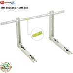Staffe Climatizzatore 80x45xH38 Acciaio TUV Antivibranti 80kg Innesto Rapido V.X