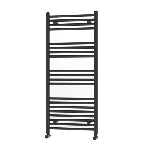 Termoarredo Dritto Scaldasalviett<wbr/>e Radiatore Bagno Bianco Nero Cromo H 112cm D.X