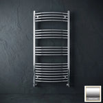 Termoarredo Cromo Curvo ATON Scaldasalviett<wbr/>e Bagno Moderno Acciaio Radiatore D.X